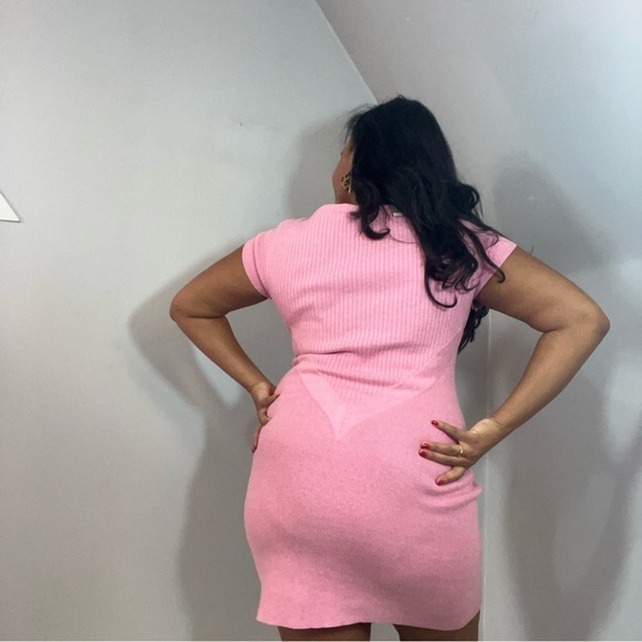 Victor Glemaud Pink Mini Dress Cashmere Sweater Knit Bodycon Barbie - Picture 6 of 13